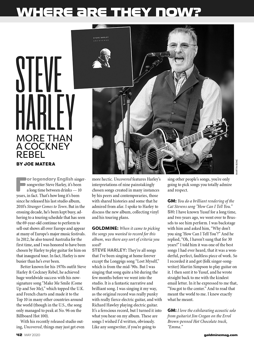 Goldmine Magazine Interview - May 2020 Goldmine Magazine Interview - May 2020